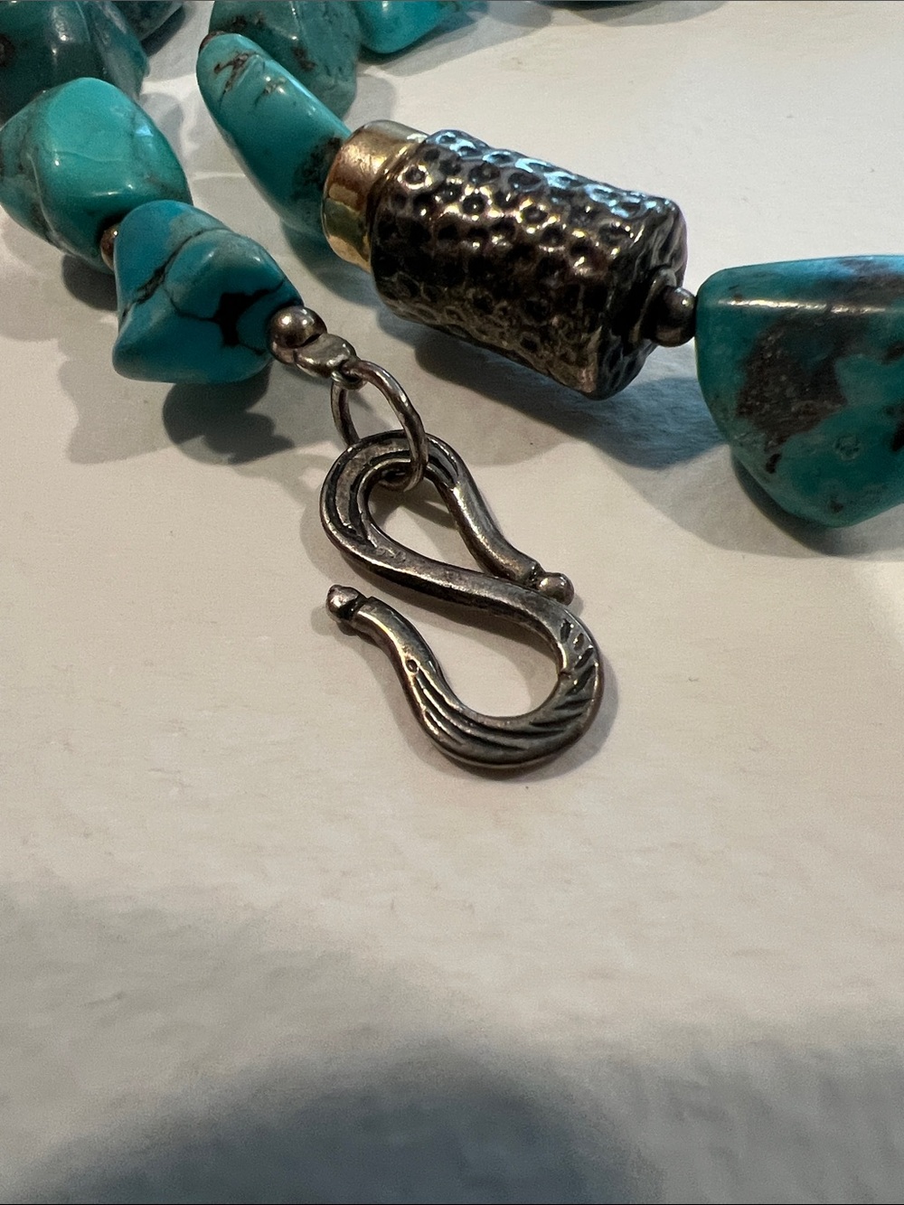 Silpada Sterling Silver Turquoise Stone Bead Necklace - Picture 3 of 5